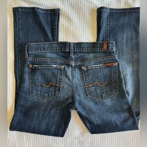 7 For All Mankind Women’s Boot Cut Jeans - Dark Blue Denim